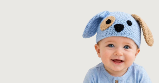 Baby Dog Hat Crochet Pattern
