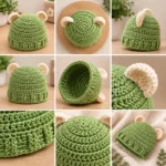 Bear Ear Baby Hat Crochet Pattern (1)