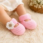 Crochet Mary-Jane Baby Booties Pattern (3)