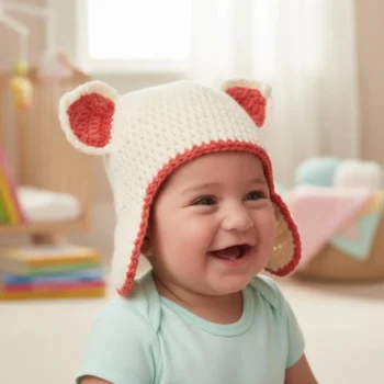 Newborn Kitty Ear Hat Crochet Pattern (4)