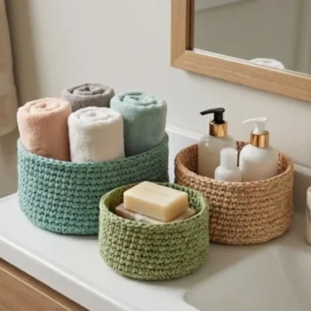 Three Crochet Nesting Baskets Pattern