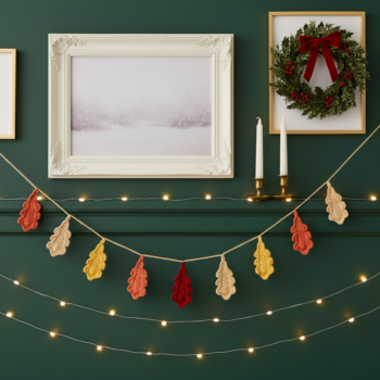 Autumn Oak Leaf Garland Pattern (2)